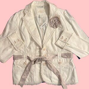 White House Black Market, White Jacket, size 10